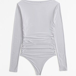 Light Grey Boat Neck Bodysuit